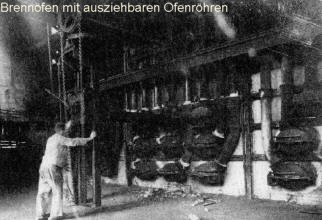 Heimatverein Warendorf: Kokereiöfen mit ausfahrbaren Ofenröhren um 1920