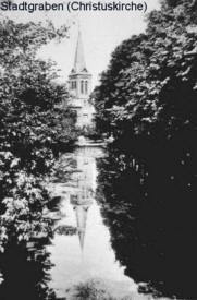 Heimatverein Warendorf: Der Stadtgraben an der Christuskirche