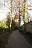 Heimatverein Warendorf: Promenade an der Klostermauer mit Bentheimer Turm